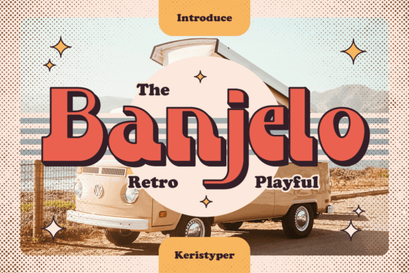 Banjelo: A Vintage Display Font for Editorial Personality