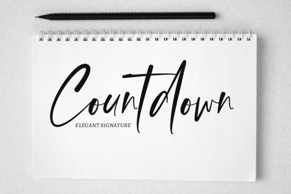 Countdown: An Elegant Script Typeface for Digital Luxury