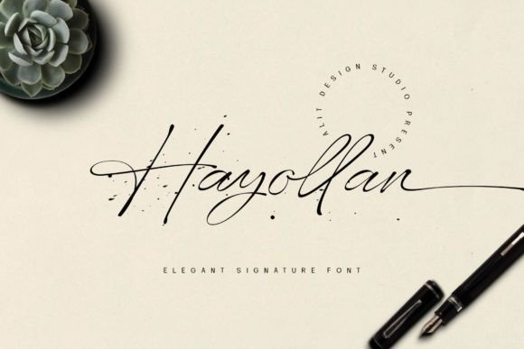 Hayollan: A Refined Script Font for Editorial Mood and Identity