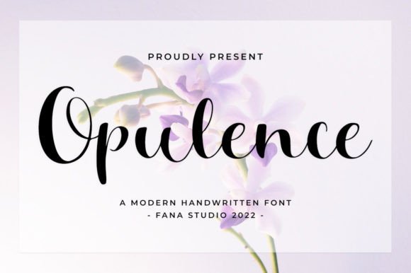 Opulence: A Script Font for Editorial Sophistication