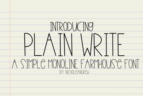 Plain Write: The Farmhouse Font That Brings Your Products to Life