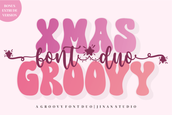 Xmas Groovy Duo: An Editorial Font for Creative Publishing